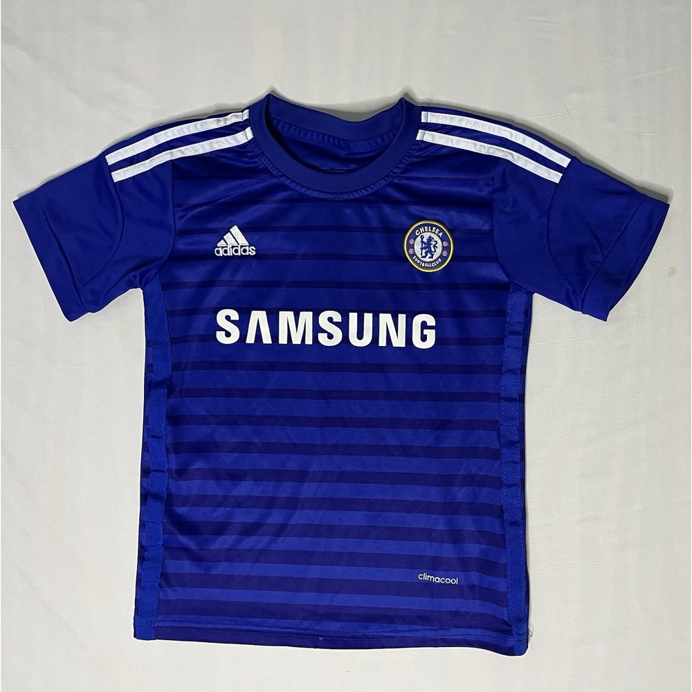 Adidas Chelsea Soccer Football Jersey Youth Size Medium Striped Samsung